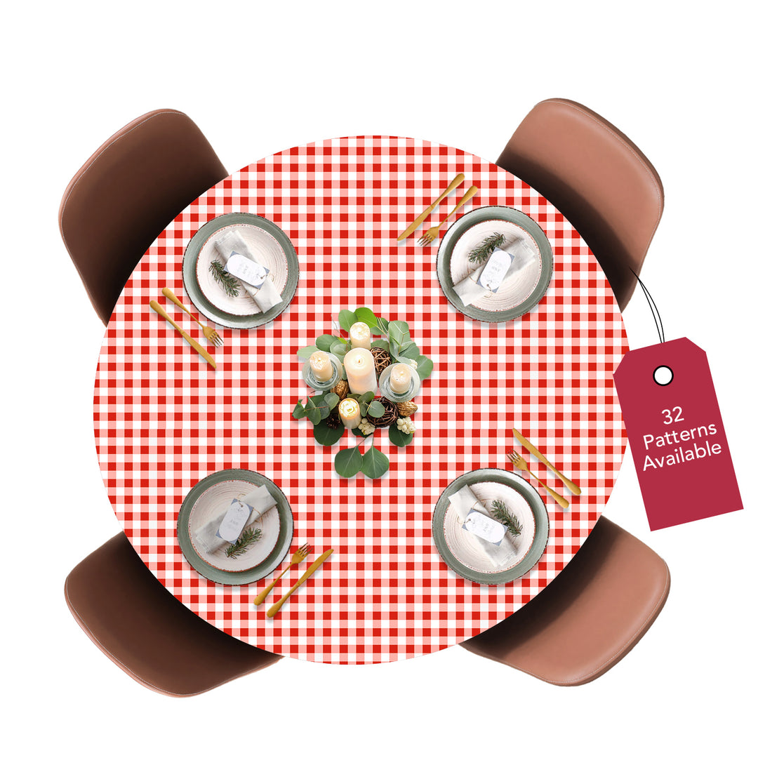 Holiday / Seasonal  Covers For The Home Deluxe Elastic Edged Flannel Backed Vinyl Fitted Table Covers <em style="color: red ">BEST SELLER</em>