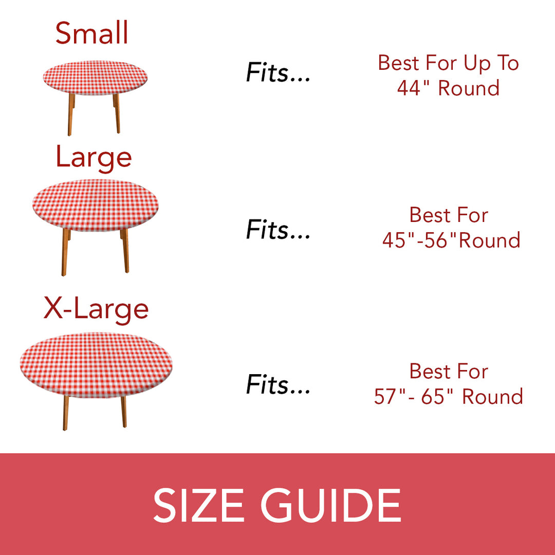 Holiday / Seasonal  Covers For The Home Deluxe Elastic Edged Flannel Backed Vinyl Fitted Table Covers <em style="color: red ">BEST SELLER</em>