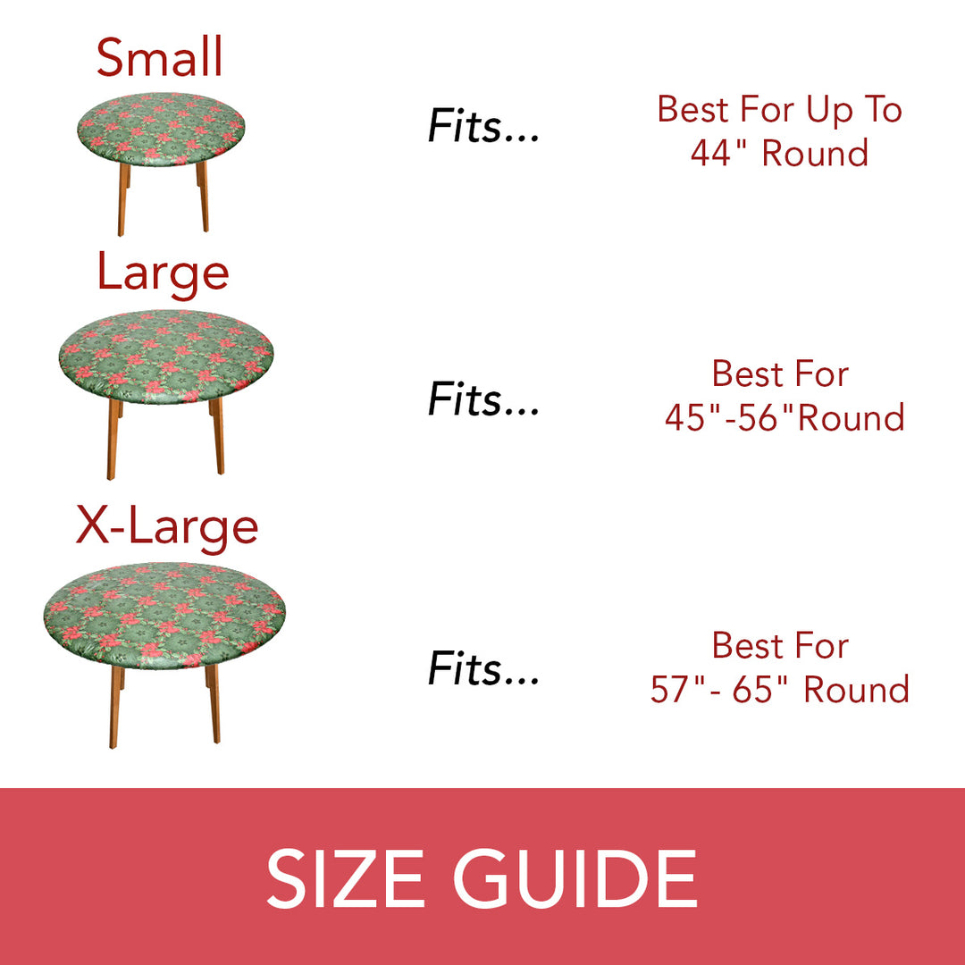 Holiday / Seasonal  Covers For The Home Deluxe Elastic Edged Flannel Backed Vinyl Fitted Table Covers <em style="color: red ">BEST SELLER</em>