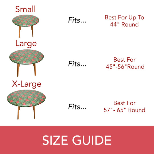 Holiday / Seasonal  Covers For The Home Deluxe Elastic Edged Flannel Backed Vinyl Fitted Table Covers <em style="color: red ">BEST SELLER</em>