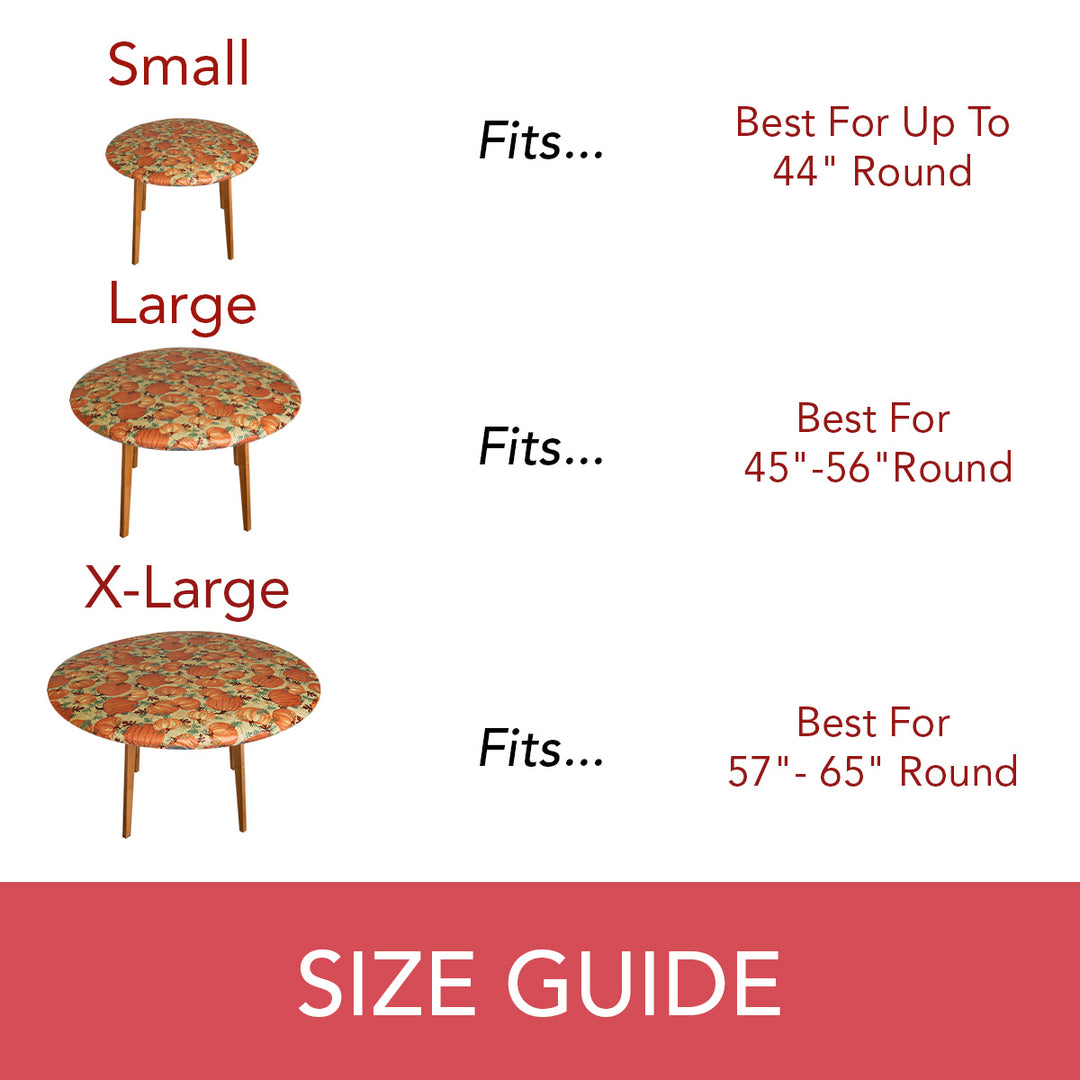 Holiday / Seasonal  Covers For The Home Deluxe Elastic Edged Flannel Backed Vinyl Fitted Table Covers <em style="color: red ">BEST SELLER</em>