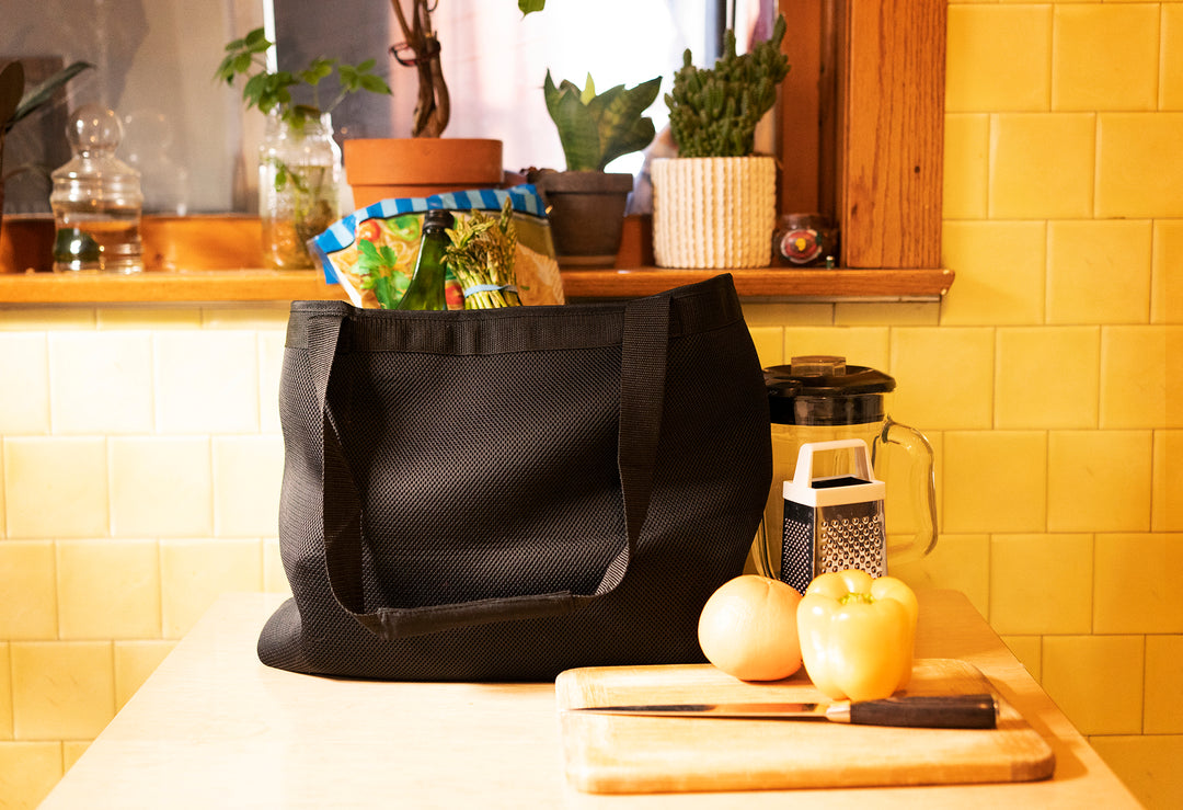 XL SHOPPING BAG Reusable Heavy Duty - Holds Up to 50 LBS, BLK