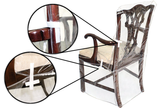 LAMINET Heavy-Duty Crystal-Clear Dining Chair All Over Protection