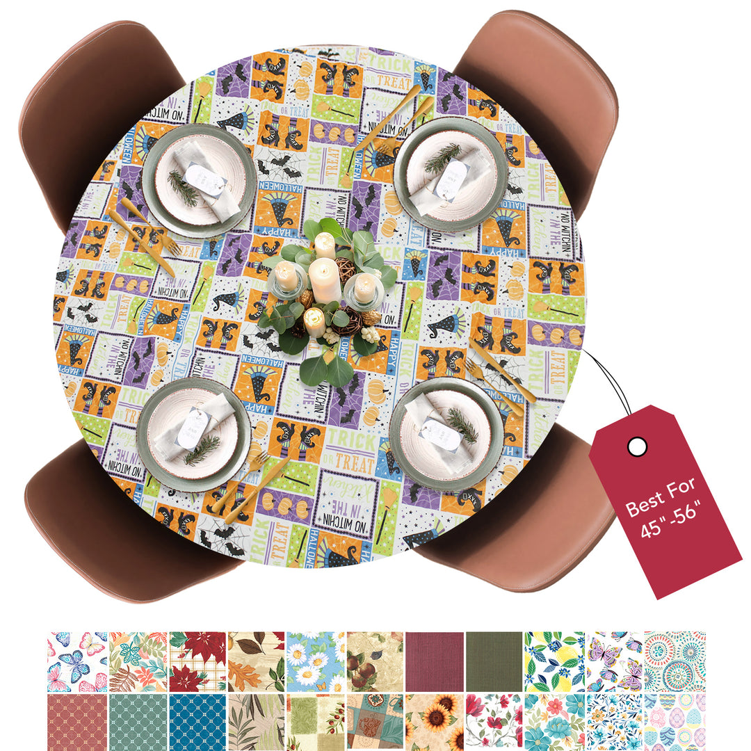 Holiday / Seasonal  Covers For The Home Deluxe Elastic Edged Flannel Backed Vinyl Fitted Table Covers <em style="color: red ">BEST SELLER</em>