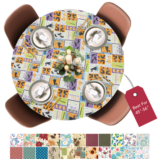 Holiday / Seasonal  Covers For The Home Deluxe Elastic Edged Flannel Backed Vinyl Fitted Table Covers <em style="color: red ">BEST SELLER</em>