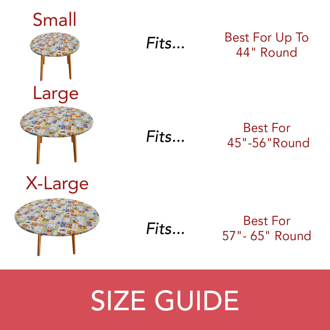 Holiday / Seasonal  Covers For The Home Deluxe Elastic Edged Flannel Backed Vinyl Fitted Table Covers <em style="color: red ">BEST SELLER</em>