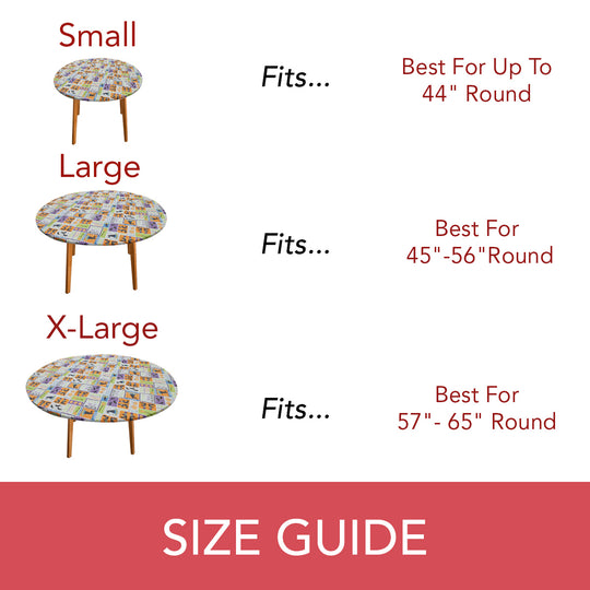 Holiday / Seasonal  Covers For The Home Deluxe Elastic Edged Flannel Backed Vinyl Fitted Table Covers <em style="color: red ">BEST SELLER</em>