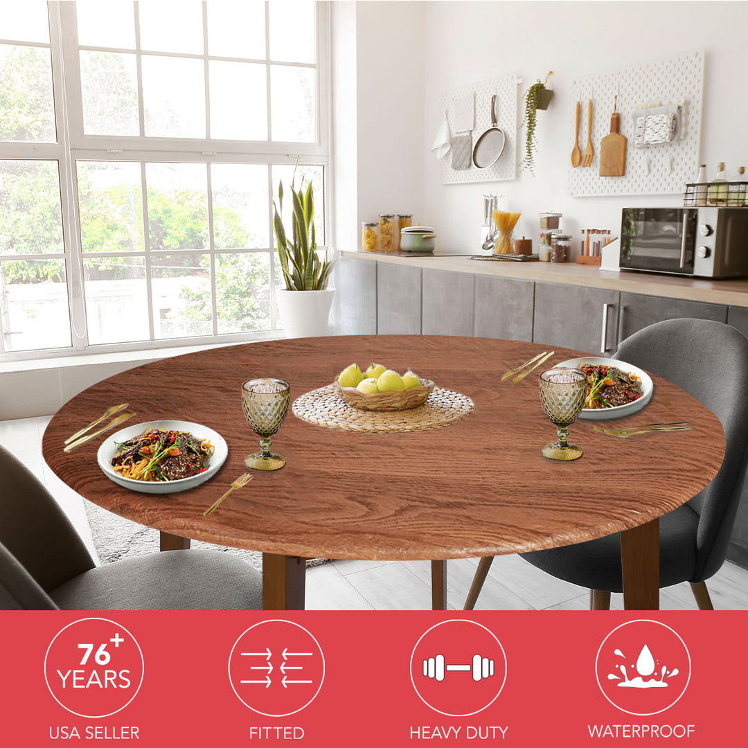 Covers For The Home Deluxe Elastic Edged Flannel Backed Vinyl Fitted Table Covers <em style="color: red ">BEST SELLER</em>