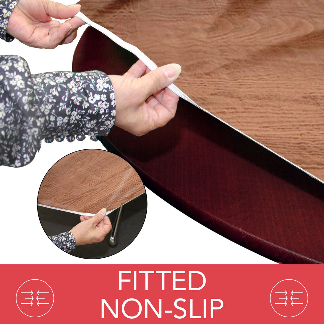 Covers For The Home Deluxe Elastic Edged Flannel Backed Vinyl Fitted Table Covers <em style="color: red ">BEST SELLER</em>