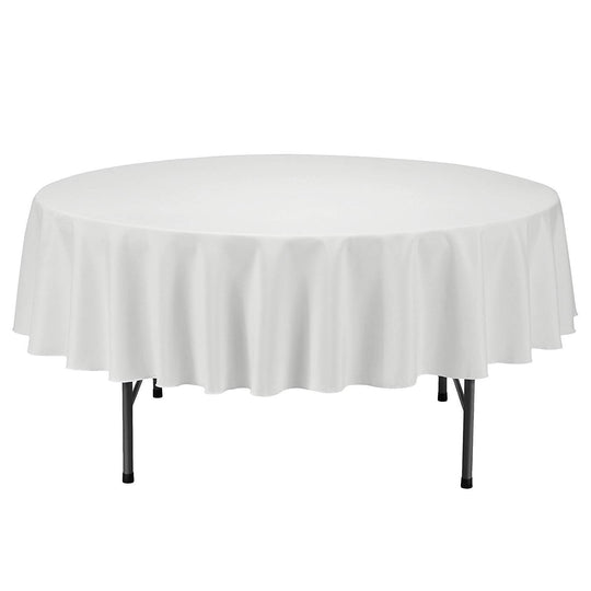 LAMINET Premium Disposable Tablecovers - SET OF 1 - WHITE - 84" Diameter