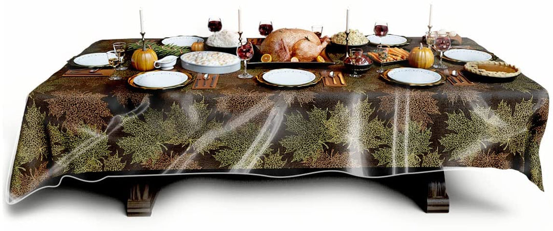 LAMINET Crystal-Clear Drop Tablecloth Protector