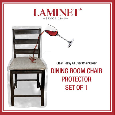 LAMINET Heavy-Duty Crystal-Clear Dining Chair Protectors