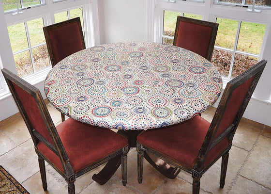 Covers For The Home Deluxe Elastic Edged Flannel Backed Vinyl Fitted Table Covers <em style="color: red ">BEST SELLER</em>