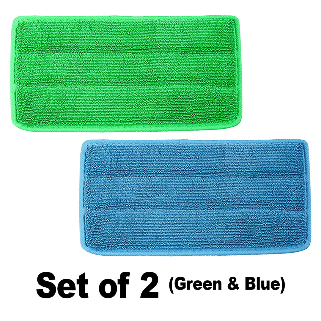 LAMINET Durable Reusable Mop Pads - Set of 2 (1 ea Green, 1 ea Blue)